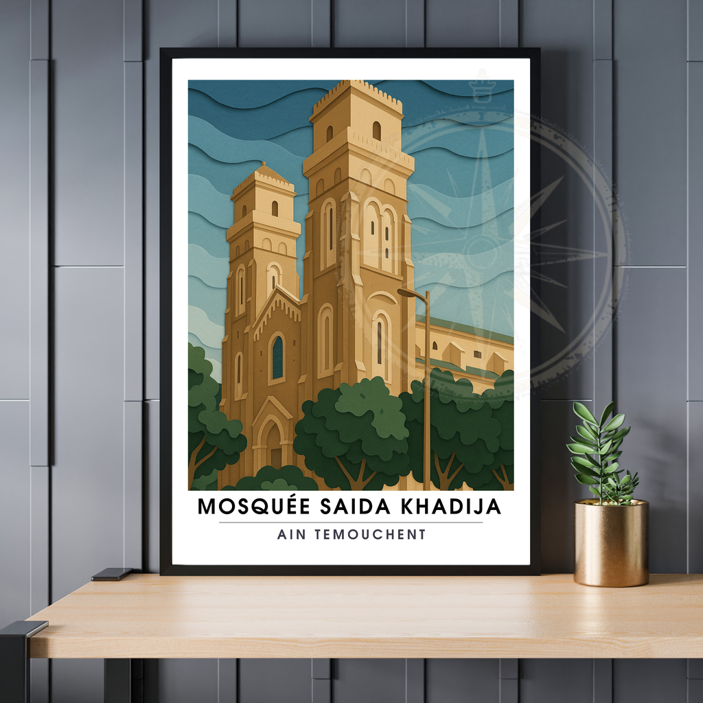 Affiche Mosquée Saïda Khadija | Poster Ain Témouchent | Affiche Algérie