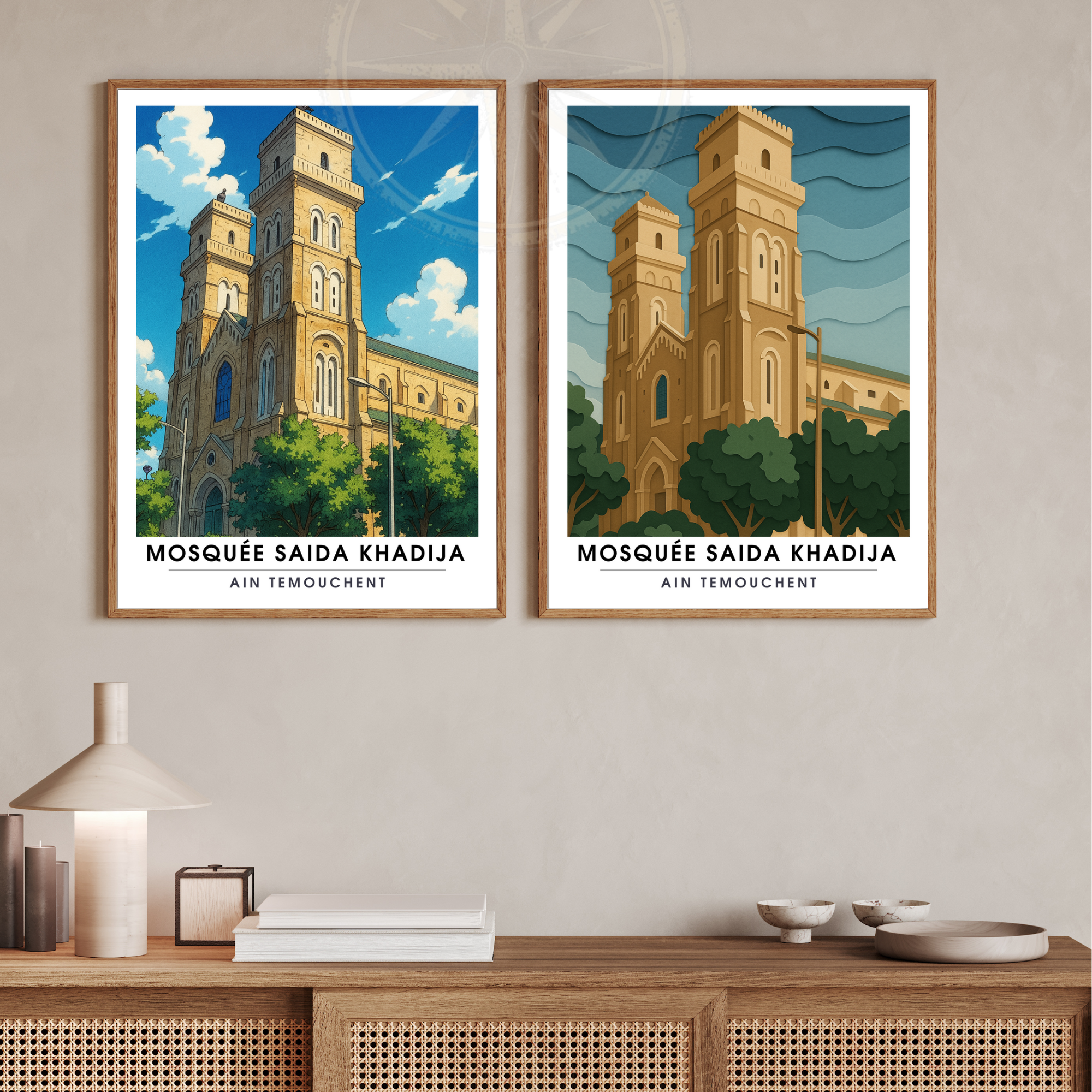 Affiche Mosquée Saïda Khadija | Poster Ain Témouchent | Affiche Algérie
