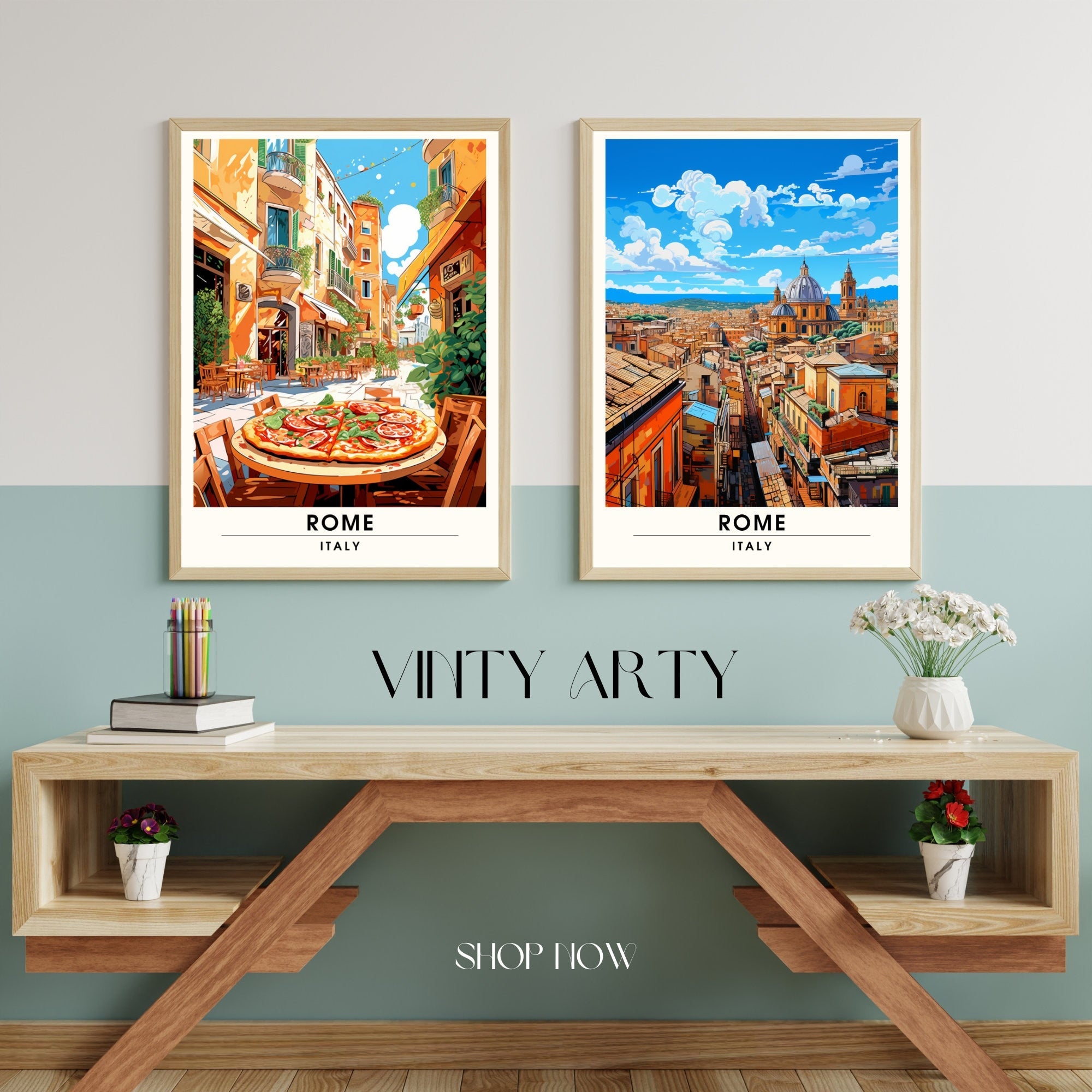 Affiche Rome | impression de voyage Rome  | Impression Rome | Affiche Italie | Affiche Restaurent