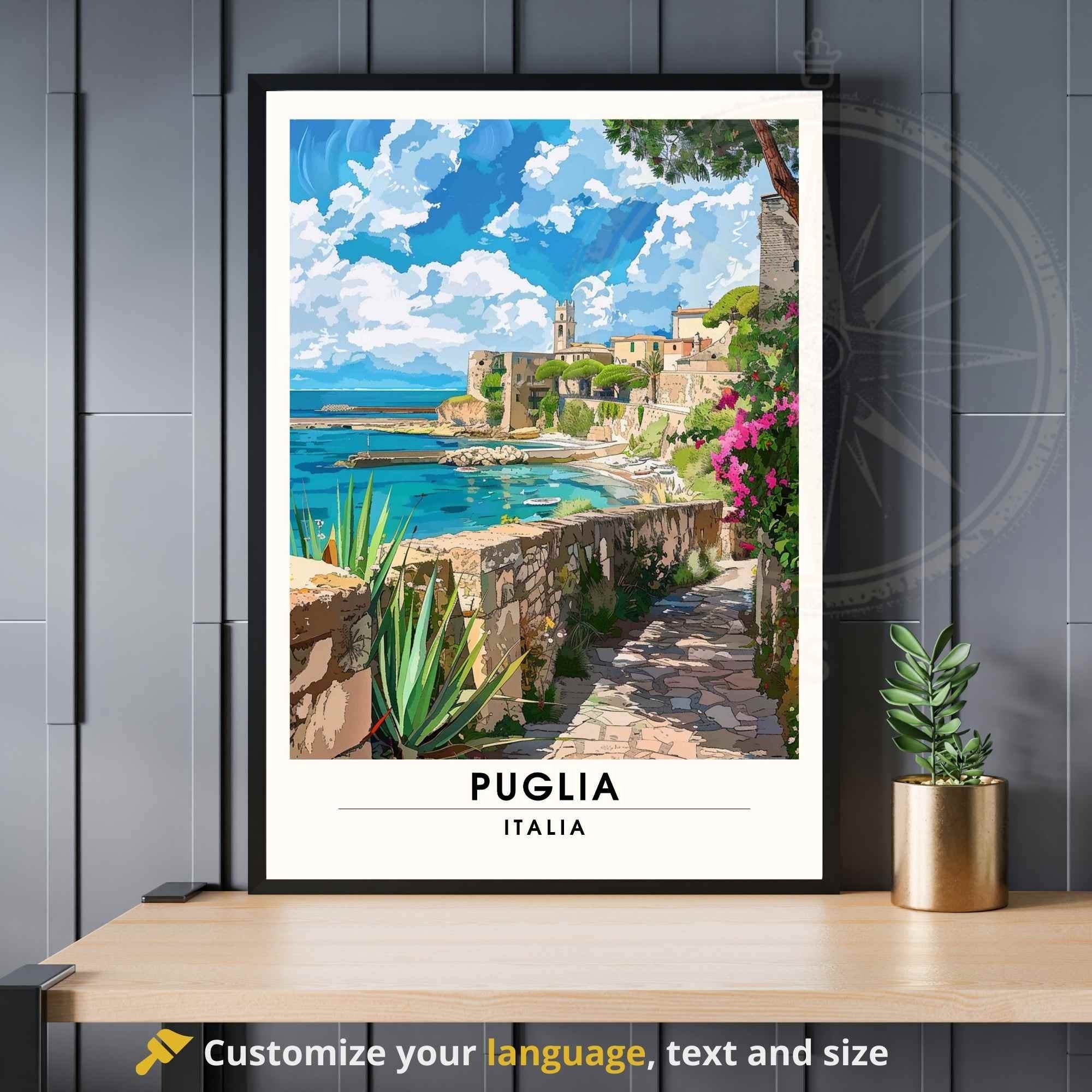 Impression Puglia  - Affiche  Puglia, Italie - Pouilles