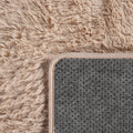Solid Shag Rug Silky Soft & Fluffy In Beige